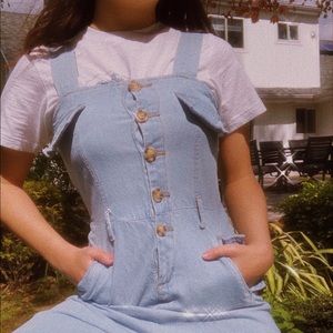 loose pant denim overalls